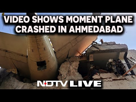 Ahmedabad Plane Crash | Video Shows Moment Air India Ahmedabad-London Plane Crashed After Take Off