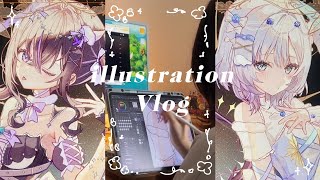 年末年始イラストレーターの日常🎍🎨天使と悪魔のアクスタイラスト完成🪽💜お正月くらいのんびりだらだら好きなように🤍🍨【Vlog】