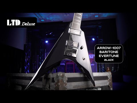 ESP Guitars: LTD Deluxe Arrow-1007 Baritone EverTune Demo by Jean Patton