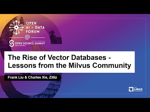 The Rise of Vector Databases - Lessons from the Milvus Community - Frank Liu & Charles Xie, Zilliz