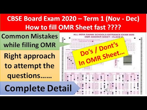 How to Fill OMR sheet for Term I Board exams 2022. Class 10 & 12 | #omrsheethowtofill