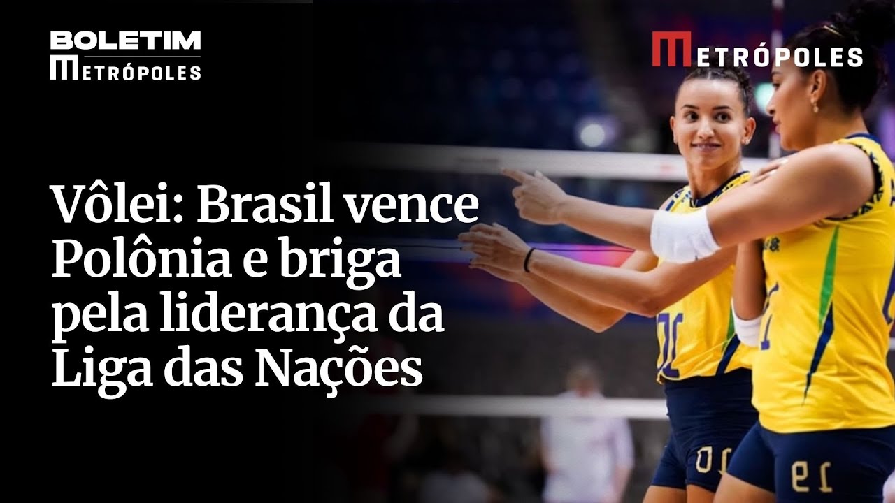 Vôlei Brasil vence Polônia e briga pela liderança da Liga das Nações