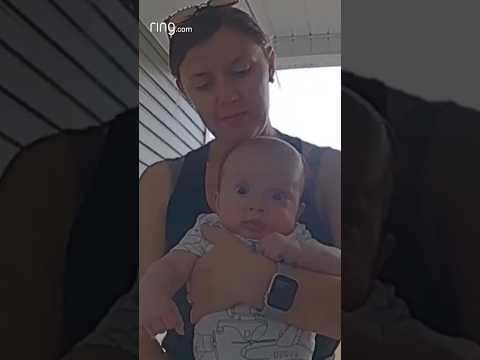 "His eyes are huge!" Baby reacts to a Ring Doorbell