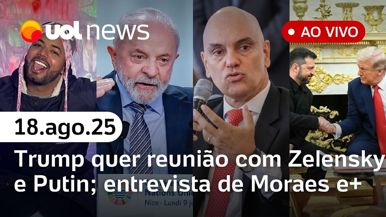 Trump diz que tentará reunião com Zelensky e Putin Dino tenta blindar Moraes Hytalo transferido e+
