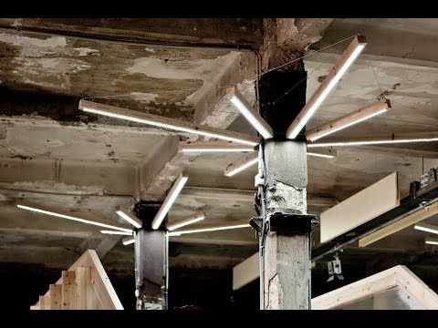 Short video about the 'Bright Idea' lamp, designed and developed by Angel Borrego Cubero. Attached by straps, it doesn't need to perforate existing columns for support.  