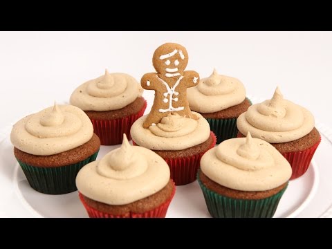 Gingerbread Cupcakes Recipe - Laura Vitale - Laura in the Kitchen Episode 857 - UCNbngWUqL2eqRw12yAwcICg