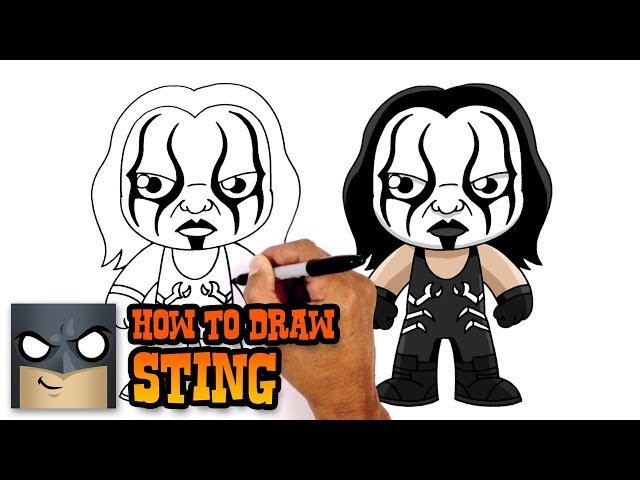 How to Draw WWE Superstar Sting