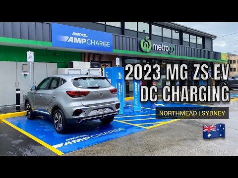2023 MG ZS EV FAST CHARGER DEMONSTRATION Australia Ampol Ampcharge