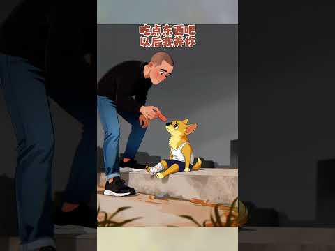 铁汉柔情,大哥救助腿受伤的流浪狗,双方都很害怕,但又都很配合对方,太有爱了,给大哥点赞。#画一个故事 #治愈系 #狗狗的心思都写在脸上了 #流浪狗 #画画