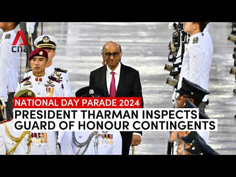 NDP 2024: President Tharman inspects Guard of Honour contingents