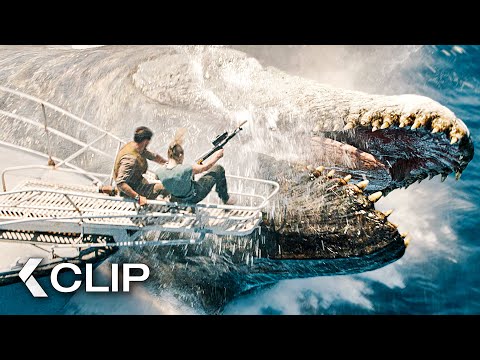 Mosasaurus Attacks The Boat Scene - JURASSIC WORLD 4: Rebirth (2025)