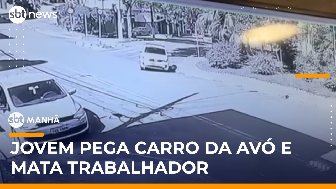 Adolescente pega carro escondido e mata trabalhador | SBTManhã