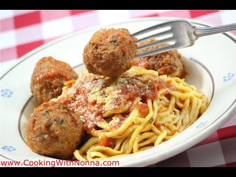 How to Make Homemade Spaghetti  and Meatballs - Rossella's Cooking with Nonna