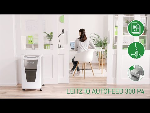 Destructeur de documents automatique et manuel (2-en-1) Leitz IQ AutoFeed Office 300 - coupe croisée