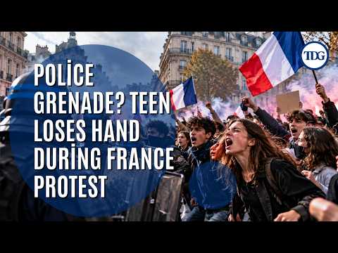 15-Year-Old LOSES HAND During France Protest | Riot Police Deployed