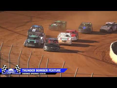 Thunder Bomber Feature - Cherokee Speedway 2/25/24 - dirt track racing video image