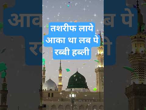 तशरीफ लाये आका था लब पे रब्बी हब्ली#newnaath#islamicmusic#newnaat#urdunaat#islam#shorts#naatsharif