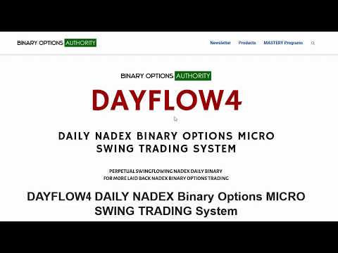 DAYFLOW4 DAILY NADEX Binary Options MICRO SWING TRADING System Review