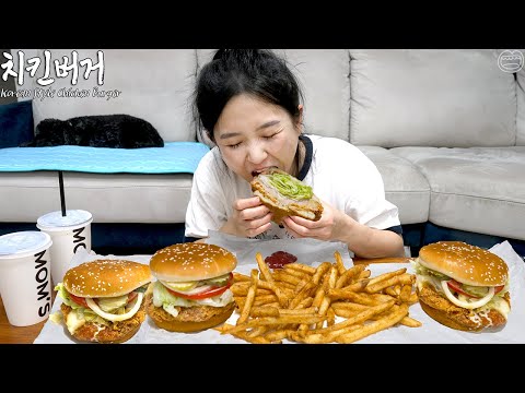 런닝하고 먹는 치킨버거~ 얼마나 맛있게요? ☆ 와우스모크디럭스버거