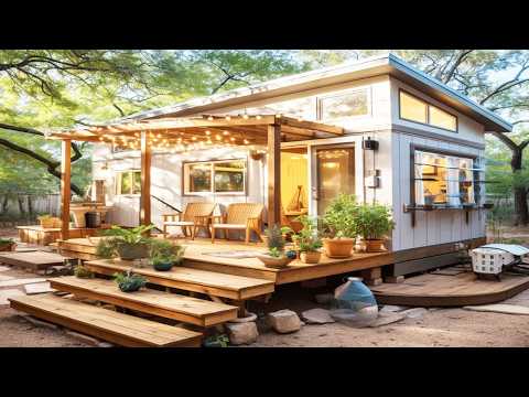 The unique shape of the luxury little house on wheels makes everyone admire.