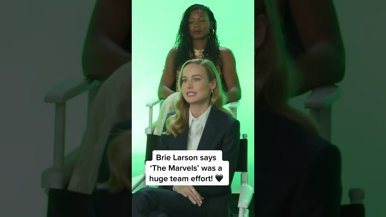 Brie Larson Says ‘The Marvels’ Was A Huge Team Effort! 🖤