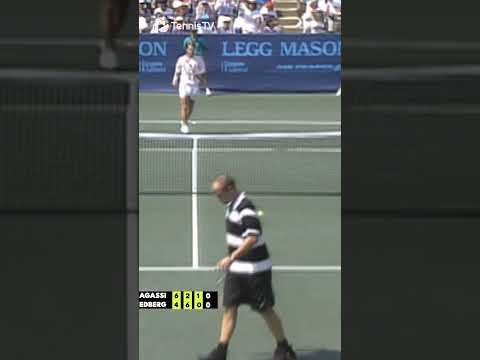 Magical Andre Agassi vs Stefan Edberg Point!