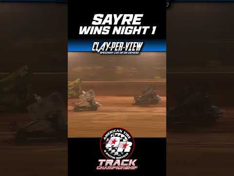 CPV SHORTS | Sayre Wins Night 1! #speedway #speedweek #sprintcarracing #dirttrackracing - dirt track racing video image