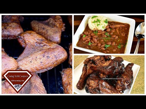 HOW TO SMOKE TURKEY WINGS | SMOKED BBQ TURKEY WINGS | RED BEANS AND SMOKED TURKEY WINGS