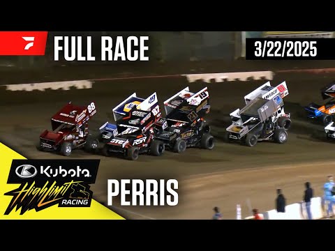 FULL RACE: Kubota High Limit Racing at Perris Auto Speedway 3/22/2025 - dirt track racing video image