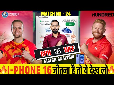 BPH vs WEF Dream11, BPH vs WEF Dream11 Prediction, Birmingham Phoenix vs Welsh Fire, The Hundred