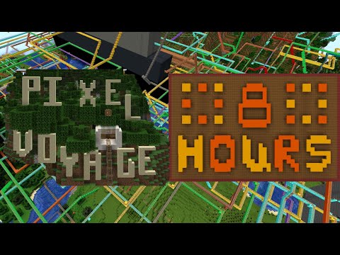 Minecraft *insanely* long roller coaster to sleep to (Pixel Voyage - 8 hour update)