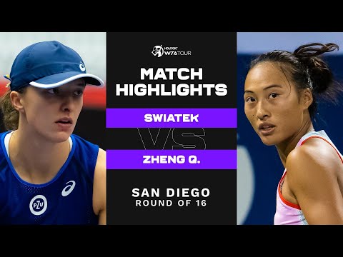 Iga Swiatek vs. Zheng Qinwen | 2022 San Diego Round of 16 | WTA Match Highlights