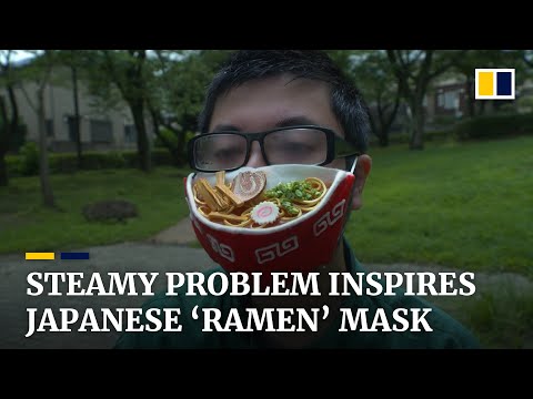 ‘Ramen’ face mask is Japanese artist’s answer to glasses fogging up from pandemic protection