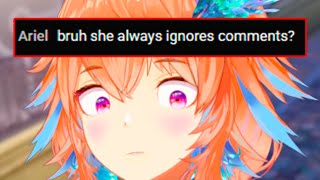 "bruh she always ignores comments?" Kiara: