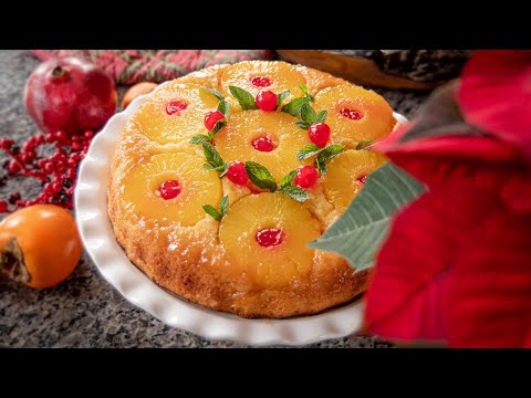 Новогодний АНАНАСОВЫЙ ПИРОГ перевёртыш | НОВОГОДНИЙ РЕЦЕПТ Pineapple Upside Down Cake