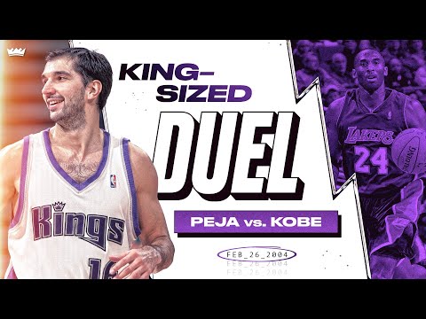 King-Sized Duel: Peja Stojakovic vs.  Kobe Bryant | February 26, 2004 video clip