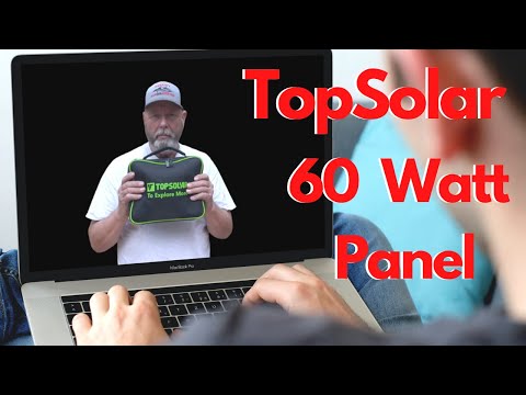 Topsolar SolarFairy 60W Portable Foldable Solar Panel Charger Kit 18V DC Output.