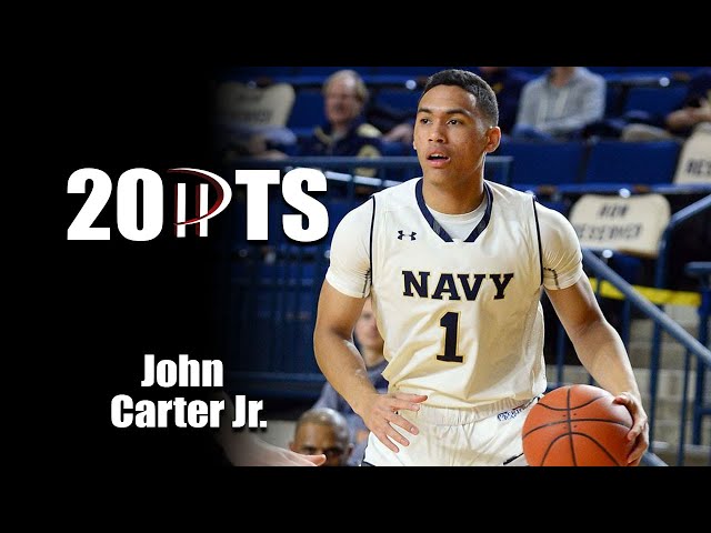 John Carter Leads Navy Basketball to Victory