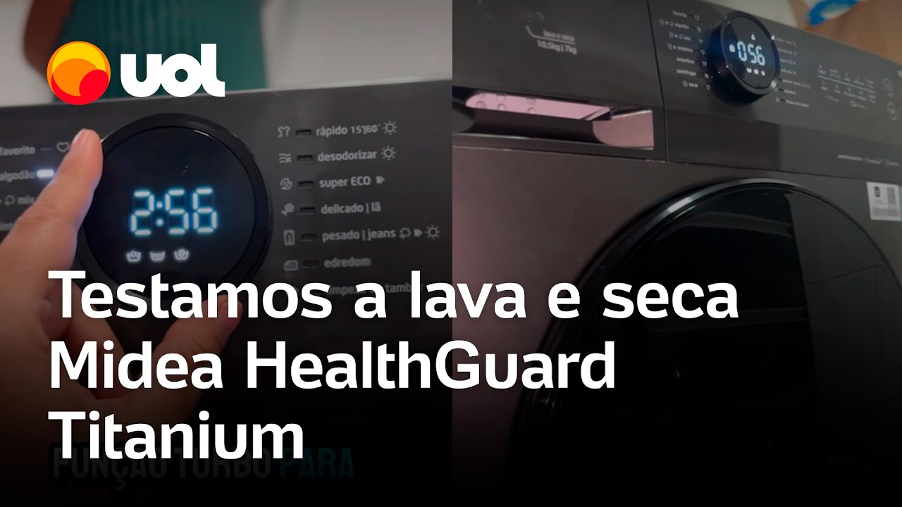 Lava e seca Midea permite cuidar da roupa suja à distância com comando de voz; assista ao review