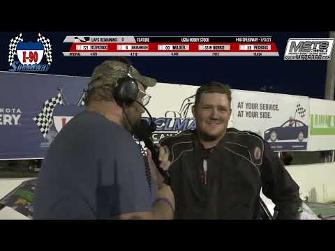 Hobby Stock Feature | I-90 Speedway | 7-3-2021 - dirt track racing video image