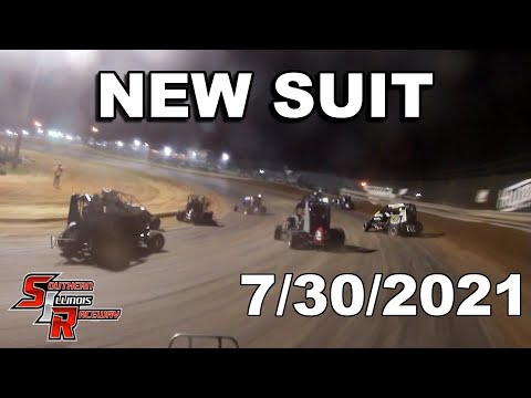 NEW SUIT - Night 1 of the Terry Sprague Memorial at Southern Illinois Raceway: 7/30/2021 - dirt track racing video image