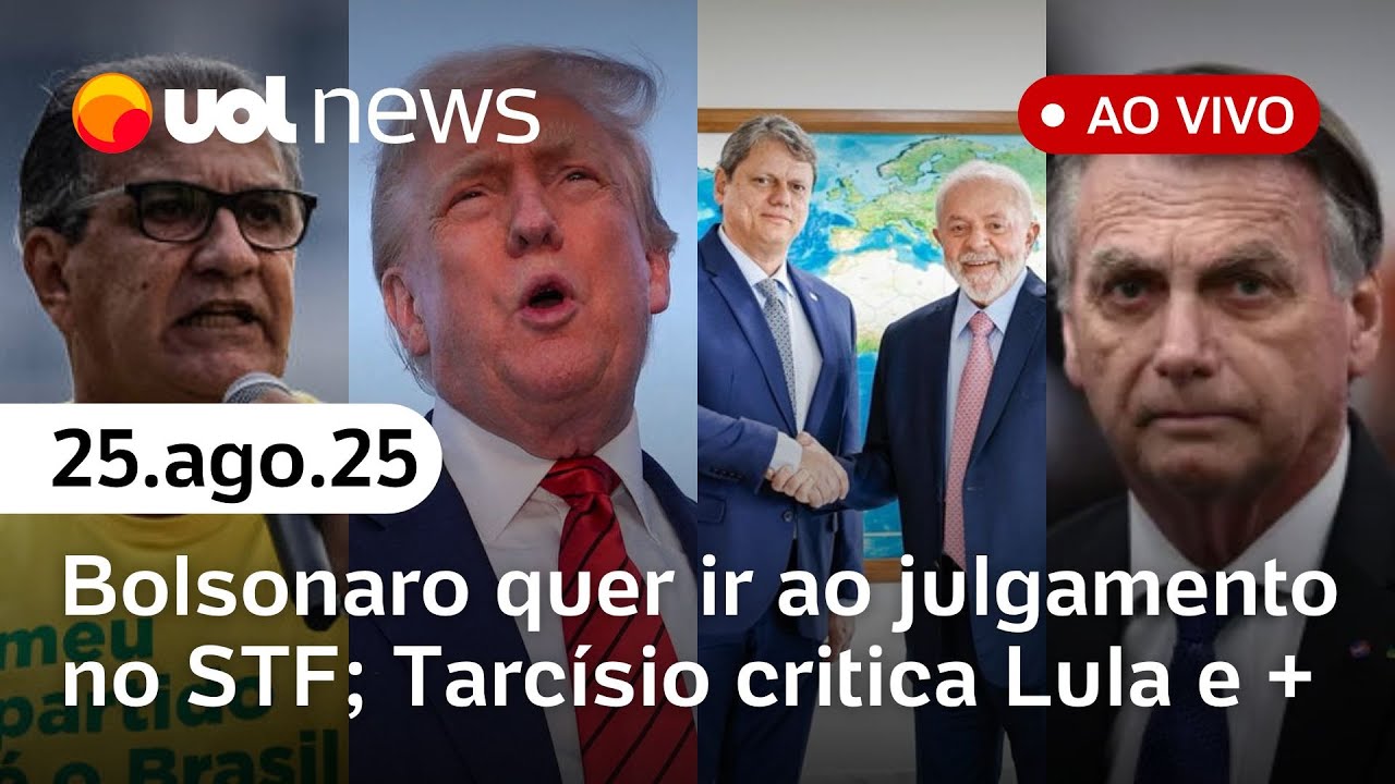 Bolsonaro quer ir ao julgamento no STF; Tarcísio critica política externa de Lula; guerra em Gaza e+