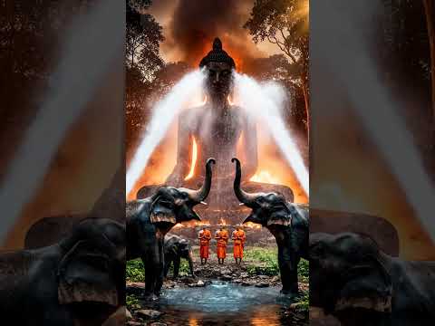 Cinematic ASMR | Elephants Help Monks Save Burning Buddha Statue