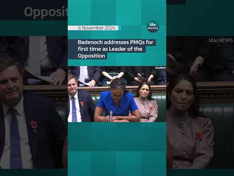 Badenoch addresses PMQs for first time as Leader of the Opposition #itvnews #shorts