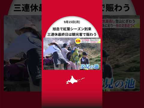 【秋の訪れ】三連休最終日 旭岳では紅葉を見に来る観光客でにぎわう すでに7合目まで紅葉が進む場所も 大雪山系の麓は10月前半に紅葉か 北海道