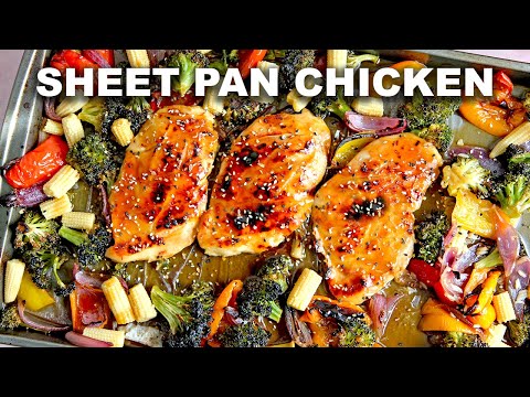 Sheet Pan Teriyaki Chicken & Veggies - 30 Minute Meal!