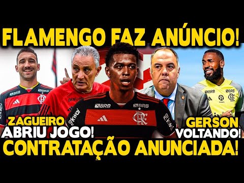 SAIU AGORA! FLAMENGO ANUNCIA CONTRATAÇÃO! REFORÇO JÁ TREINOU! ORTIZ ABRIU JOGO! GERSON VOLTANDO!