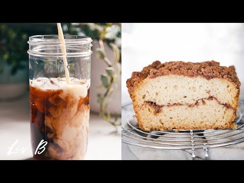 Oatmeal Cookie Iced Coffee + Vegan Cinnamon Loaf Recipe