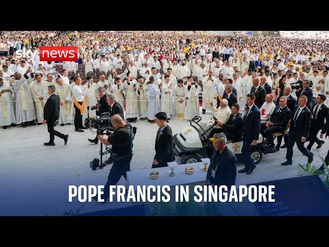 Pope Francis presides over Mass at Singapore National Stadium - Watch live