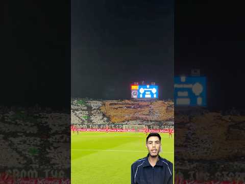 تيفو جماهير الرجاء في الديربي #الجزائر #المغرب